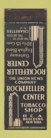 Matchbook Cover - Rockefeller Center Tobacco Shop New York City