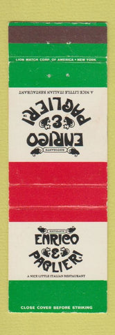 Matchbook Cover - Enrico & Paglier Ristorante Italian