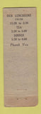 Matchbook Cover - The Fireside Restaurant New York City WORN