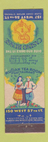 Matchbook Cover - Casino Russe New York City feature Russian Tea Room WEAR