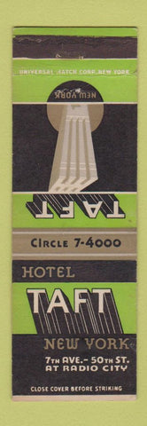 Matchbook Cover - Hotel Taft New York City WEAR