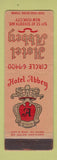 Matchbook Cover - Hotel Abbey New York City WEAR