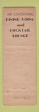 Matchbook Cover - Hotel Abbey New York City WEAR