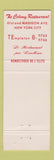 Matchbook Cover - Colony Restaurant New York City