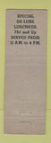Matchbook Cover - Reubens Restaurant New York City Miami Beach FL