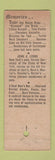 Matchbook Cover - Jack Lyons Chop House New York City