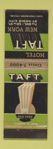 Matchbook Cover - Hotel Taft New York City WEAR