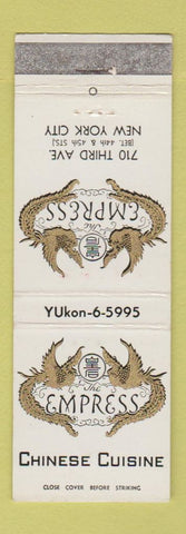 Matchbook Cover - The Empress Chinese Restaurant New York City WEAR