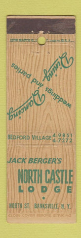 Matchbook Cover - Jack Berger's North Castle Lodge Banksville NY