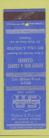 Matchbook Cover - US Cleaners Dyers Brooklyn NY