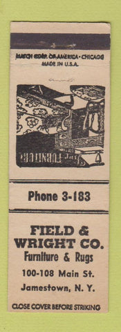 Matchbook Cover - Field and Wright Furniture Rugs Jamestown NY