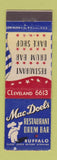 Matchbook Cover - Mac Doel's Restaurant Buffalo NY