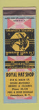 Matchbook Cover - Royal Hat Store Jamestown NY