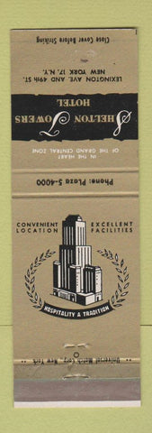 Matchbook Cover - Shelton Towers Hotel New York City WEAR