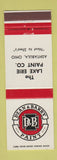 Matchbook Cover - Dean & Barry Paint Lake Erie Ashtabula OH