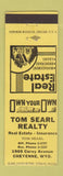 Matchbook Cover - Tom Searl Real Estate Cheyenne WY