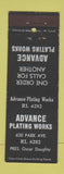 Matchbook Cover - Advance Plating Works