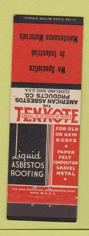 Matchbook Cover - American Asbestos Cleveland OH roofing