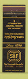 Matchbook Cover - Stearns and Foster Mattresses Cincinnati OH