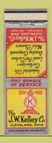 Matchbook Cover - JW Kelley Oils Chemical Cleveland OH PRINTING ERROR