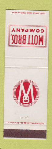 Matchbook Cover - Mott Bros Company Rockford IL