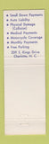 Matchbook Cover - Edwin Rollins Auto Insurance Charlotte NC