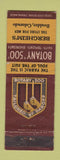 Matchbook Cover - Botany 500 Men's Clothes Bergheim's Boulder Colorado WORN