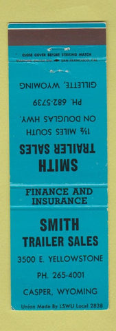 Matchbook Cover - Smith Trailer Sales Casper Gillette WY