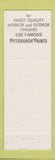 Matchbook Cover - Pittsburgh Paints Cheyenne WY