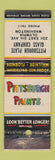 Matchbook Cover - Pittsburgh Paints Olympia WA WORN