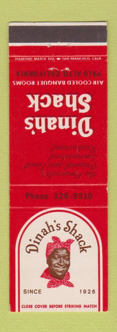 Matchbook Cover - Dinah's Shack Palo Alto CA Black Americana
