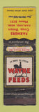 Matchbook Cover - Wayne Feeds Farmers COOP Oakland NE low phone # WORN