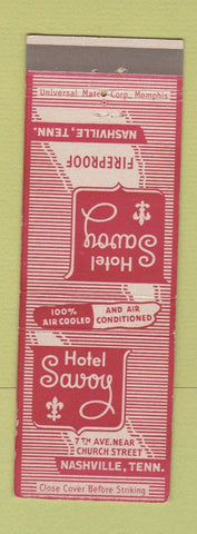 Matchbook Cover - Hotel Savoy Nashville TN
