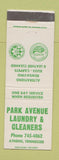 Matchbook Cover - Park Avenue Laundry Cleaners Athens TN