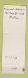 Matchbook Cover - Park Avenue Laundry Cleaners Athens TN