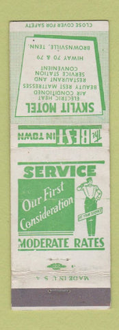 Matchbook Cover - Skylit Motel Brownsville TN