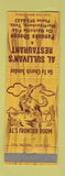 Matchbook Cover - Al Sullivan's Restaurant Murfreesboro TN