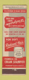 Matchbook Cover - Walgreens Drug Store Formula 20 Cream Shampoo