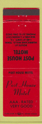 Matchbook Cover - Post House Motel Hurricane Mills TN