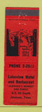 Matchbook Cover - Lakeview Motel Restaurant Jackson TN