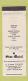 Matchbook Cover - Star Motel East Greeneville TN WEAR
