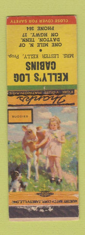 Matchbook Cover - Kelly's Lob Cabins Dayton TN WEAR