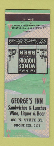 Matchbook Cover - George's Inn Sandwiches Lunches Chicago? ARROW