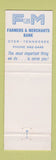 Matchbook Cover - Farmers and Merchants Bank Dyer TN