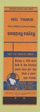 Matchbook Cover - General Electric Mazda Light Bulbs Hayes Redmon Memphis TN