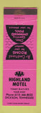 Matchbook Cover - Highland Motel Dickson TN