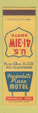 Matchbook Cover - Vanderbilt Plaza Motel Nashville TN