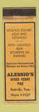 Matchbook Cover - Alessio's BBQ oil gas Nashville TN WORN