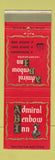 Matchbook Cover - Admiral Benbow Inn Chattanooga TN