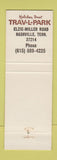 Matchbook Cover - Holiday Inn Trav L Park camping Nashville TN